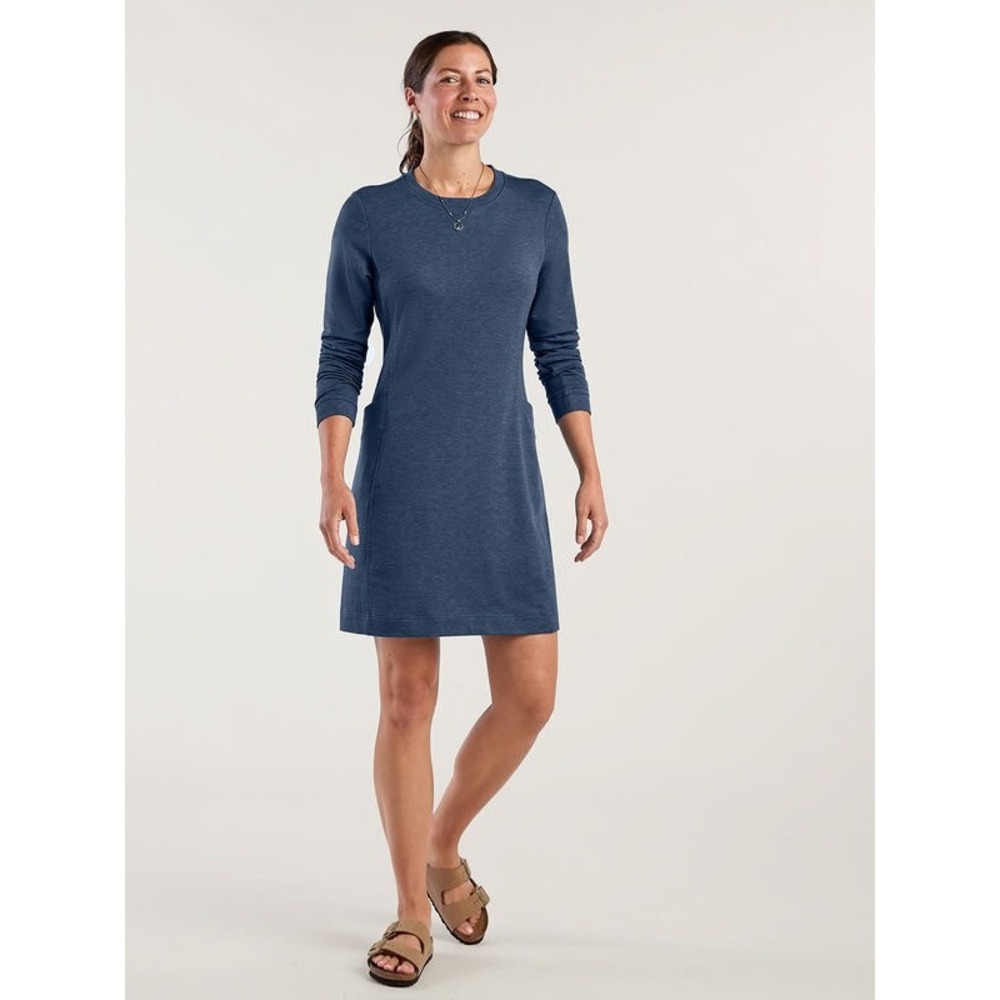 Title Nine | Blue French Terry Long Sleeve Soft Dress